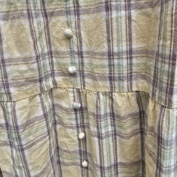 Piper & Scoot Beecher Plaid Dress in Cream M - Picture 8 of 9